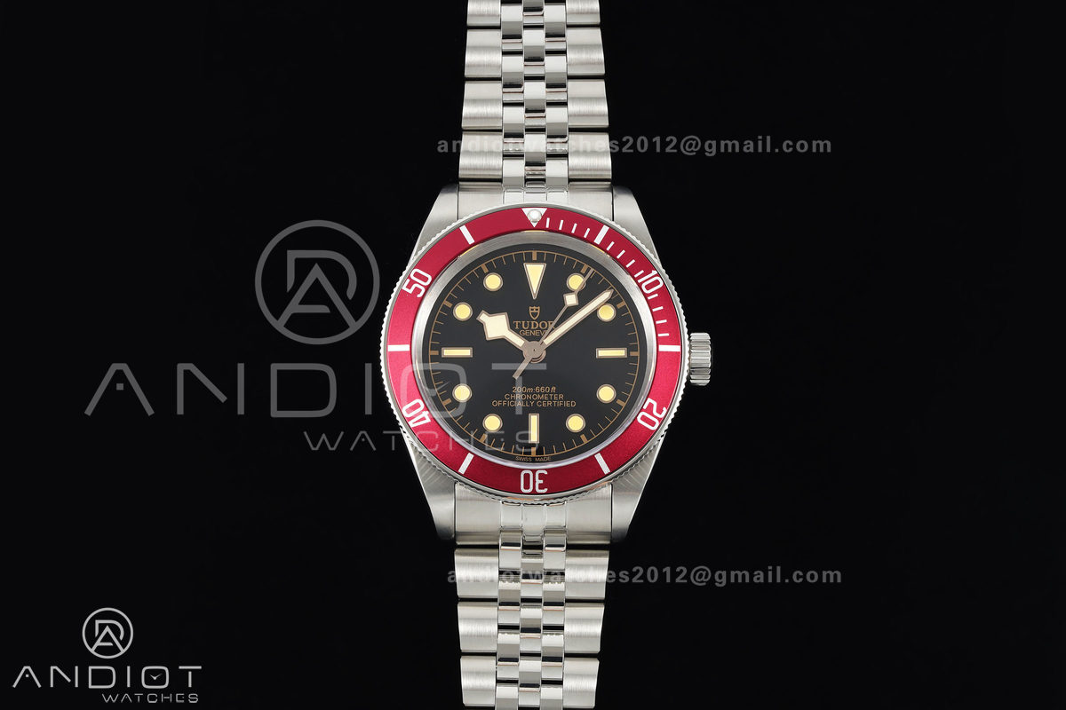 Black bay 41 BLF 1:1 Best Edition Red Bezel Black Dial on Jubilee Strap A2824